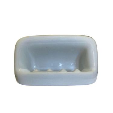 Imagem de Saboneteira De Embutir Louça Cinza Claro Pequena Ia4 Icasa