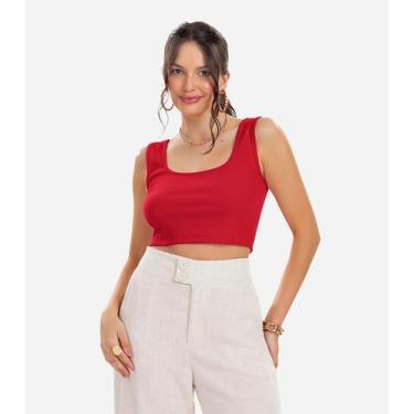 Imagem de Top Básico Feminino em Ribana Rovitex Vermelho - Rovitex Básicos, M, V