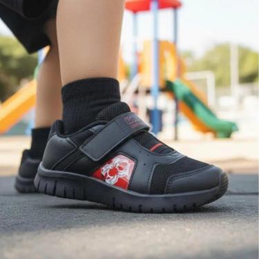 Imagem de Tênis Meninos Luz Fun Kidy Homem Aranha - Preto-Masculino