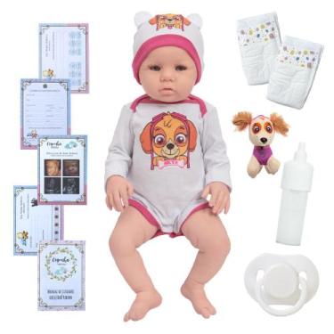 Imagem de Bebê Reborn Princesa Corpo 100% Silicone Com Pelúcia e Itens - Cegonha