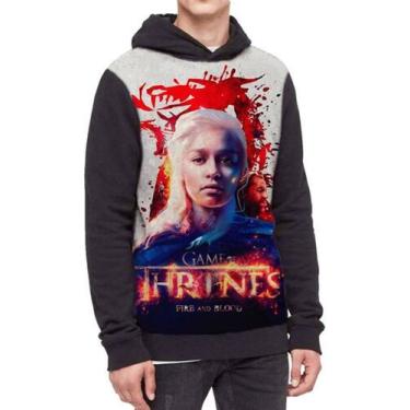 Imagem de Moletom Com Capuz Game Of Thrones Ref:148 - smoke, Preto, P