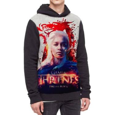 Imagem de Moletom Com Capuz Game Of Thrones Ref:148 - smoke, Preto, G