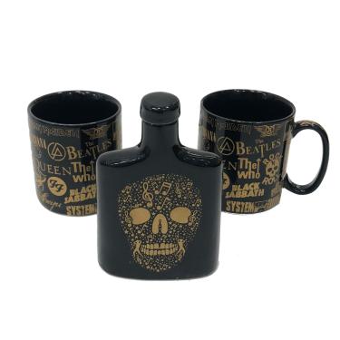 Imagem de Kit Porta Lápis Cantil e Caneca Tema Personalizado Dourado