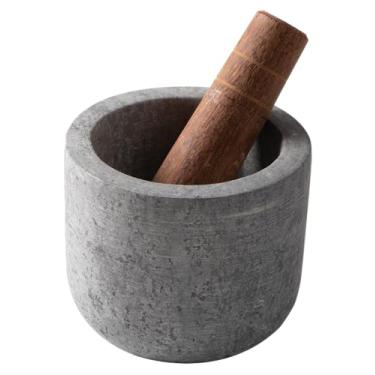 Imagem de Pilão Mortar Tramontina Organic em Teca e Pedra Sabão 12 cm