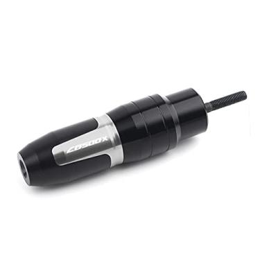 Imagem de XLYJNB Para Honda CB500X 2013-2020 acessórios CNC para motocicletas proteção contra quedas deslizantes de escapamento almofada deslizante proteção contra queda (cor: cromado)