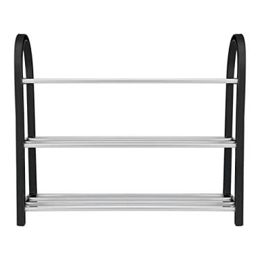 Imagem de KIMISS Rack de Sapatos Em pé de Alumínio Plástico de 4 Camadas-Organizador de Prateleira de Armazenamento de Sapatos DIY, Design Leve e de Economia de Espaço para Todos Os Tipos de Calçados (Média