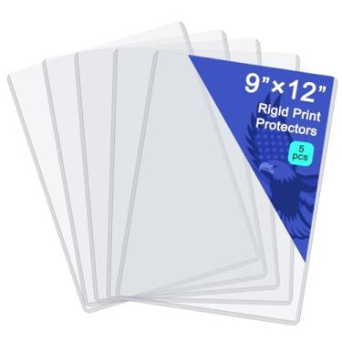 Imagem de Rainmae Pacote com 5 protetores de impressão rígidos de 23 cm x 30,5 cm ... Suporte de plástico rígido para documentos protetor de certidão de nascimento