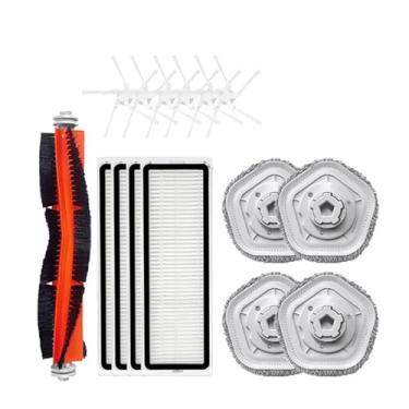 Imagem de Compatible With Dreame Bot W10 / W10 PRO Accessories Robot Vacuum Cleaner HEPA Filter Main Side Brush Mop Cloth Pad Replacement Parts(Brown)