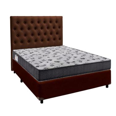 Imagem de Kit Cabeceira + Cama Box + Colchão Casal D33 Iso100 Ortobom