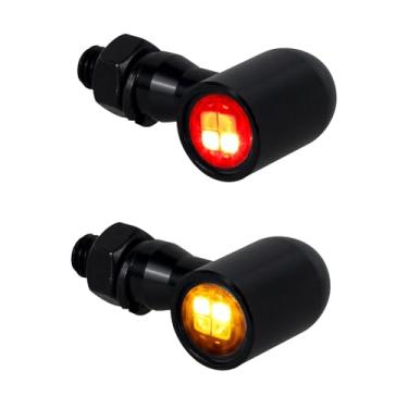 Imagem de QUASCO Luzes traseiras de LED para motocicleta pisca-pisca universal de luz traseira de freio tamanho mini compatível com Harley Honda Kawasaki Suzuki Triumph Yamaha