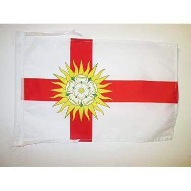 Imagem de Cabos West Riding of Yorkshire County Flag 45.7 cm x 12'' - County of York - England Pequenas bandeiras 30 x 45 cm - Banner 45.7x30.5 cm - AZ FLAG