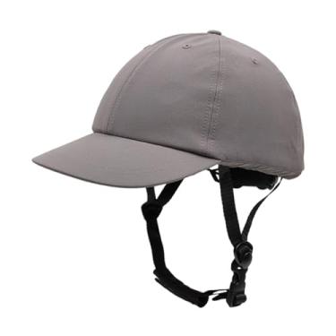Imagem de IEUDNS Capacete de Bicicleta, Chapéu, Chapéu de Sol, Versátil, Ciclismo, Viseira de Sol, Boné de Beisebol, Cinza, M
