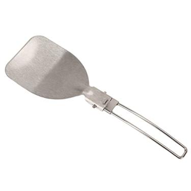Imagem de Generic Espátula Dobrável, 304 Aço Inoxidável, Design de Travamento, Mini Portátil, Dobragem de Panelas de acampamento. Utensílios de Tabela Portátil de Aço Inoxidável (Colher de arroz)
