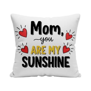 Imagem de wtisan Capa de almofada de presente para mãe, 45,7 x 45,7 cm, melhores presentes para mãe e filho, para o dia das mães, aniversário, Natal, fronha decorativa com envelope de presente