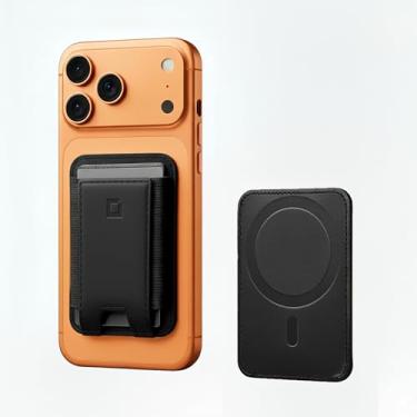 Imagem de NYTSTND Carteira de couro magnética com proteção RFID, carteira magnética removível para iPhone 17/16/15/14/13/12/Pro/Pro Max/Mini/Plus, porta-cartões (preto)