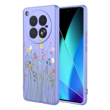 Imagem de HTXWXJC Capa de telefone para Infinix Zero 40 4G, X6860, à prova de choque, flexível, amortecedor, capas macias de TPU com estampa de flor, capa de telefone para Infinix Zero 40 4G flor roxa