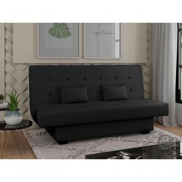 Imagem de Sofá Cama Casal 3 Lugares Laila - Preto Korino
