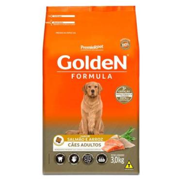 Imagem de Ração Golden Fórmula Para Cães Adultos Sabor Salmão e Arroz 3 kg - PRE