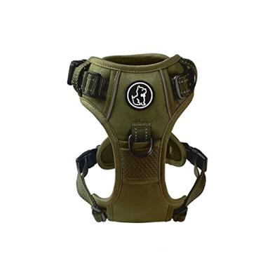 Imagem de Barkridges Peitoral para cães com fivela tripla | Fivela ajustável fácil de usar | Treinamento sem engasgamento | Sem atrito | Refletivo de segurança | Confortável para cães pequenos, médios e grandes