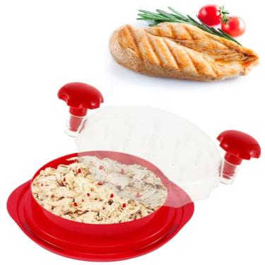 Imagem de KHZSPP Ferramenta de triturador de frango, máquina trituradora de carne grande visível de 25,4 cm, tira antiderrapante forte, cabo ergonômico, livre de BPA, adequado para peixe, porco, carne e frango