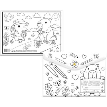 Imagem de Pasta Envelope, Dello, Capivara, A4, Be Cappy II, com Botão, Pacote com 10