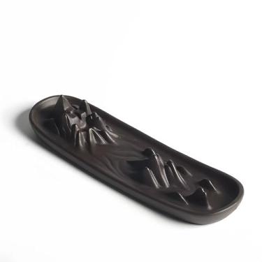 Imagem de chiorgone Queimador de incenso 3 em 1 com refluxo de areia roxa de cerâmica para decoração de casa, decoração de ioga e meditação.