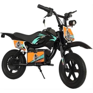 Imagem de Moto Elétrica Infantil 24V TRAIL TITAN Luzes de LED USB MP3 Preto BANG TOYS