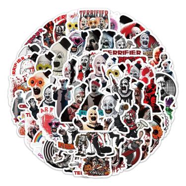 Imagem de Adesivos Terrifiers, vinil impermeável, anime, 60 unidades/lote, 5-7 cm