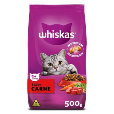 Imagem de Ração para Gato Whiskas Sabor Carne 500g
