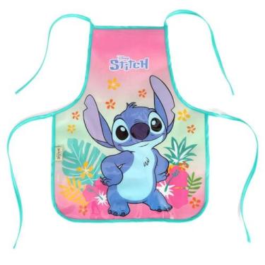 Imagem de Avental Infantil Escolar Impermeável Stitch Menina - Luxcel