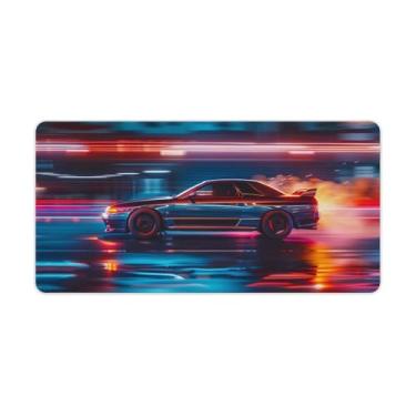 Imagem de HouLaiZhe Speed ​​Carro Esportivo R34 JDM Blur Grande Gaming Mouse Pads Tapete de Mesa Base de Borracha Antiderrapante Laptop Acessórios de Computador Suprimentos Bloco de Escrita para Escritório Casa