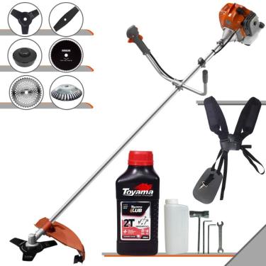 Imagem de Roçadeira Tekna RL520ACNTK À Gasolina 52cc 2HP 6 Em 1 Com Carretel + Faca 2 Pontas, 3 Pontas, 40 Dentes e 80 Dentes + Escova de Aço + ÓLEO TOYAMA