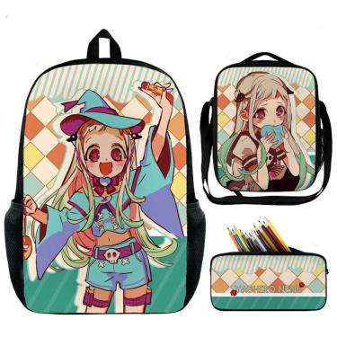 Imagem de Conjunto de mochilas Hanakos Kuns Yashiros Nenes Anime School Supplies