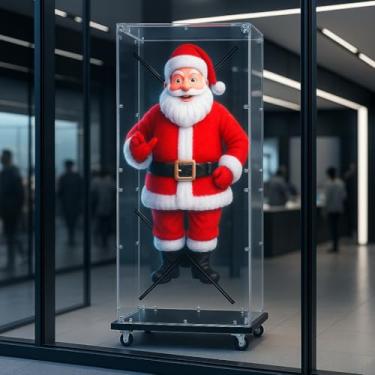 Imagem de Holograma 3D Capa protetora de acrílico transparente para 55 cm, 3 peças, projetor de exibição de ventilador holográfico, publicidade, exposição, loja, uso em festas