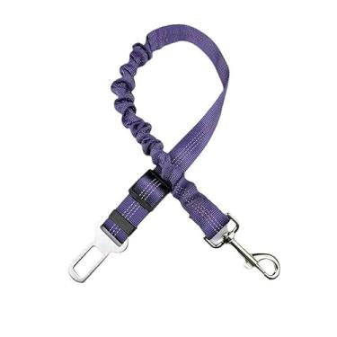 Imagem de Cinto de segurança de cachorro para carro – arnês de segurança ajustável para carro, correia elástica de amortecimento, fivela de metal reforçada, design antiembaraço, para animais de estimação