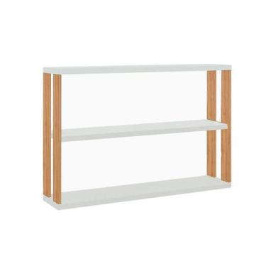 Imagem de Nicho Retangular Lanes 100% MDF Off White e Freijó - Modern