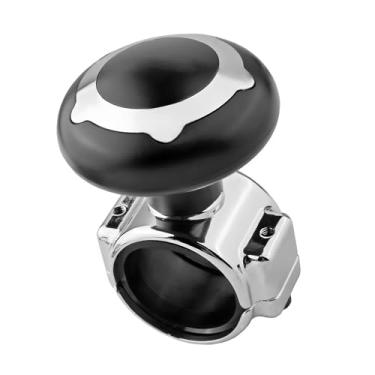 Imagem de NYTKL Manípulo giratório de volante, bola giratória de manípulo elétrico do veículo para giro sem esforço, botão universal de suicídio para caminhão semi-trator, acessórios de carro (sem furo)