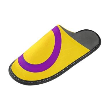 Imagem de Chinelos femininos Lgbt Pride Flag Intersex Multicoloridos Peace Fuzzy House Chinelos antiderrapantes com espuma viscoelástica para uso interno tamanho 4-5, Lgbt Pride Flag Intersex multicolorido