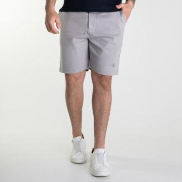 Imagem de Bermuda Calvin Klein Monograma Suedine Cinza-Masculino