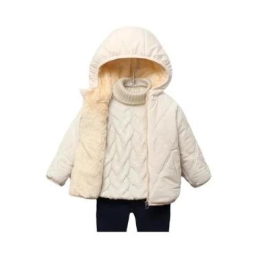 Imagem de Jaqueta De Inverno Para Meninas E Meninos, Casaco De Veludo Grosso De 