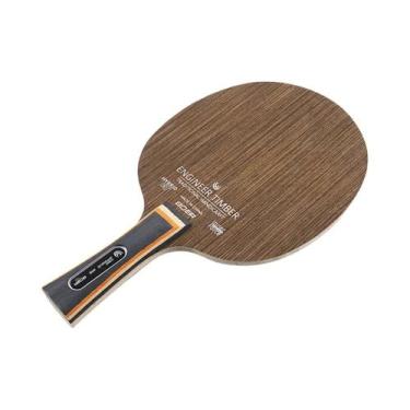 Imagem de Raquete De Tênis De Mesa Em Ébano Dalbergia 5 Camadas 6.2mm Com Cabos 