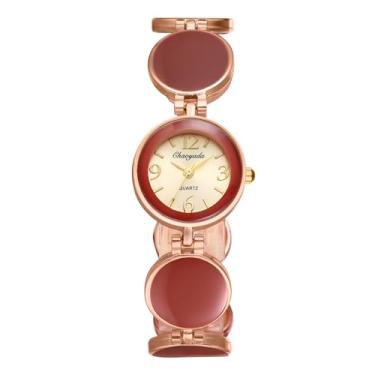 Imagem de Lancardo Relógio de pulso feminino exclusivo: pingente de coração vintage com pingente de pedra floral e algarismos romanos relógio de pulso para aniversário, festa casual de Natal