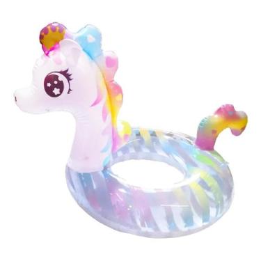 Imagem de Boia Infantil Unicornio Bichinhos Inflável Piscina Verão Bebê Praia Cr