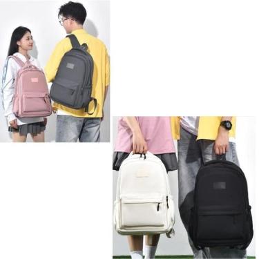 Imagem de Mochila Escolar Universitaria Feminina Masculina Grande Resistente Cas