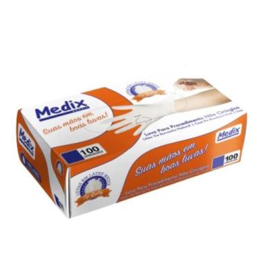 Imagem de Luva Látex P/ Proc Com Pó (100UNID) - Medix