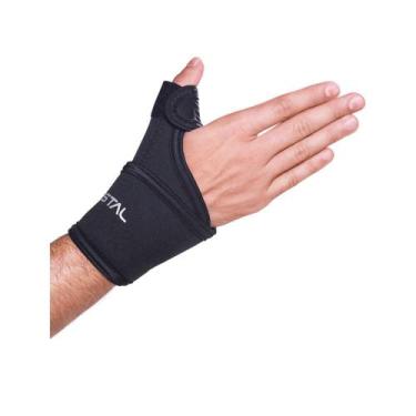 Imagem de Munhequeira Com Tala Polegar Ortopédico Ajustável Kestal, Preto