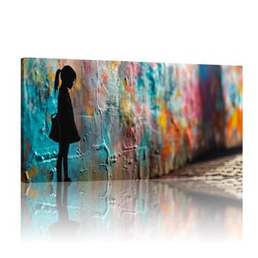 Imagem de Impressões de arte de parede Banksy, mural de parede Banksy, tela de arte de parede Banksy, impressões em tela extragrande, pôsteres e impressões Banksy - (25 x 50 cm) sem moldura de 10 x 20 polegadas