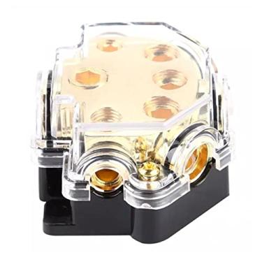 Imagem de WNDIZPHA Amplificador de áudio automotivo Modificação seguro cinco vias junção terra fusível distribuição hub acessórios bloco caixa suporte