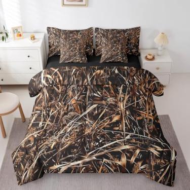 Imagem de Erosebridal Conjunto de edredom completo camuflado com 7 peças, para meninos, homens, campo, campo, campo, campo, caça, acampamento, acampamento, acampamento, caça, 7 peças