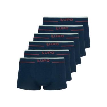 Imagem de Kit com 6 Cuecas Sunga Lupo 526-001, Azul marinho, M
